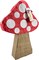 Mushroom Themed Pinata, Red & Brown Color with White Dots, Elevate Your Woodland Birthday Celebration with Vibrant Supplies and Eye Catching Decoration, Forest Party Favor